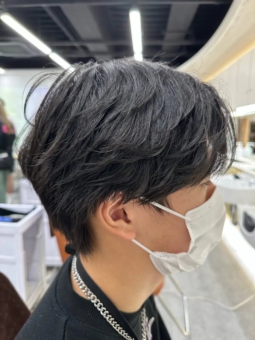 💎【人気No.2✨️】💎メンズカット+ナチュラルパーマ+1STEPTr(ニュアンスパーマ、カルマパーマなど)の写真