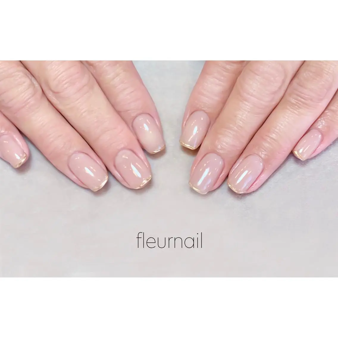 ネイル フレンチネイル ジェルネイル ミラーネイル パラジェル ハンドネイル fleurnail miuraのネイルデザイン