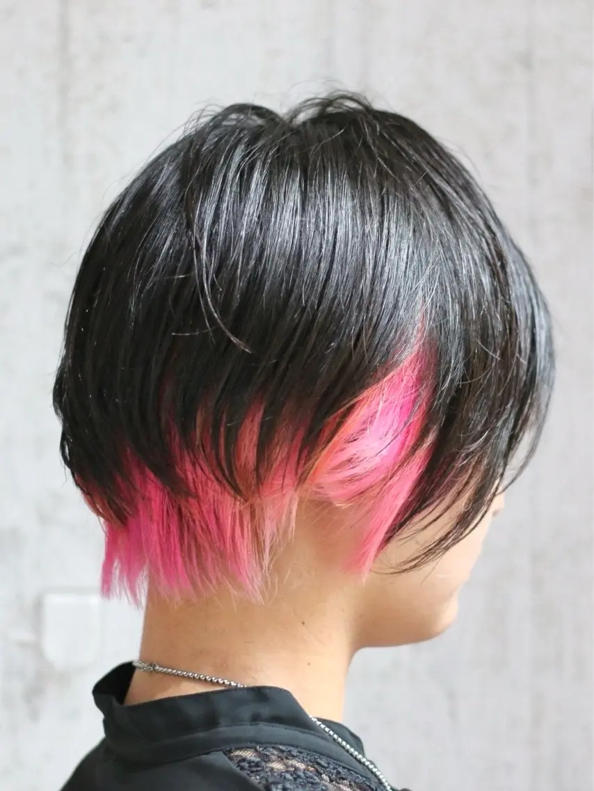 ショート カラー カット ヘアカラー 下野 悠也のヘアスタイル