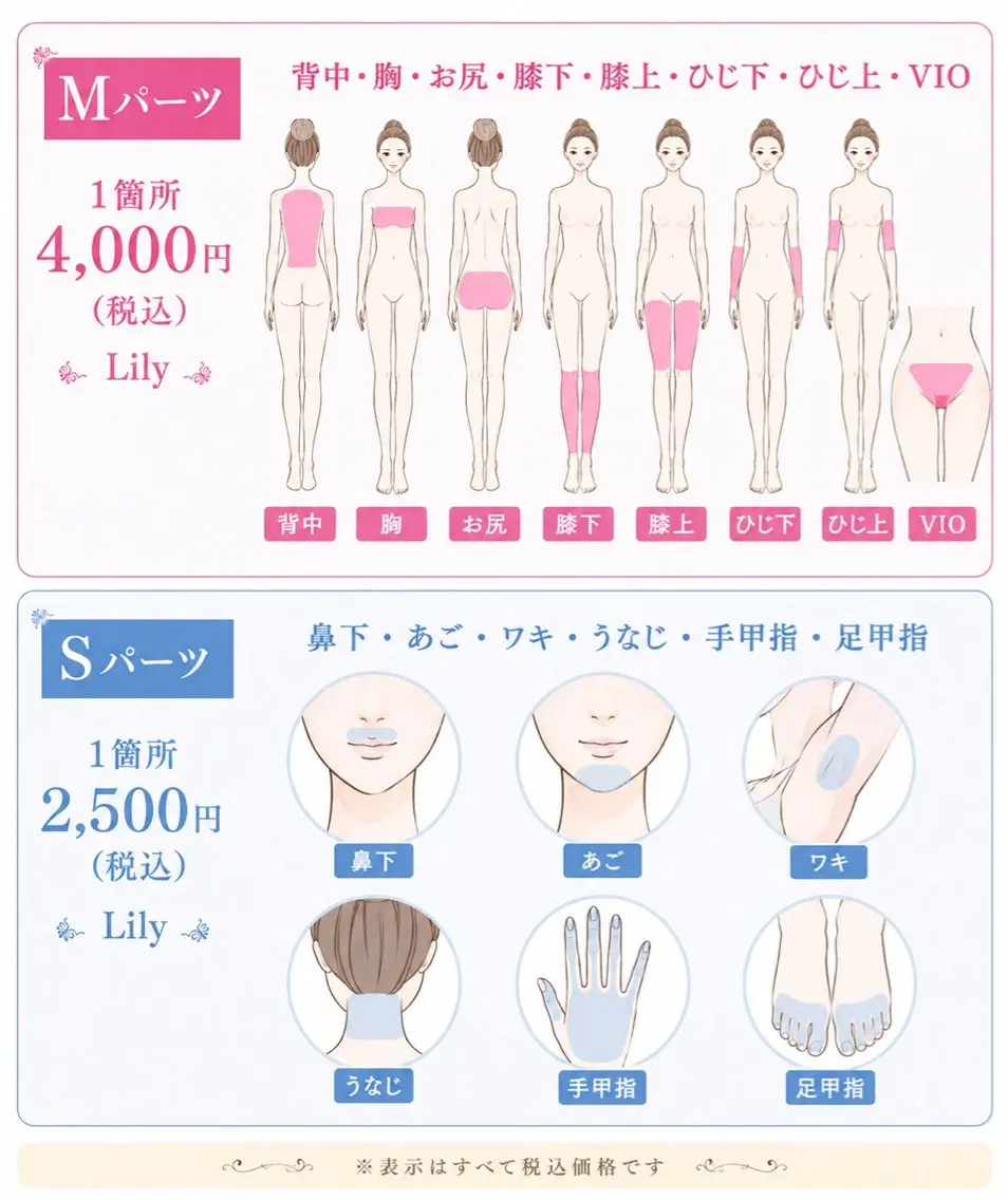 脱毛 Lily 竹前のネイルデザイン