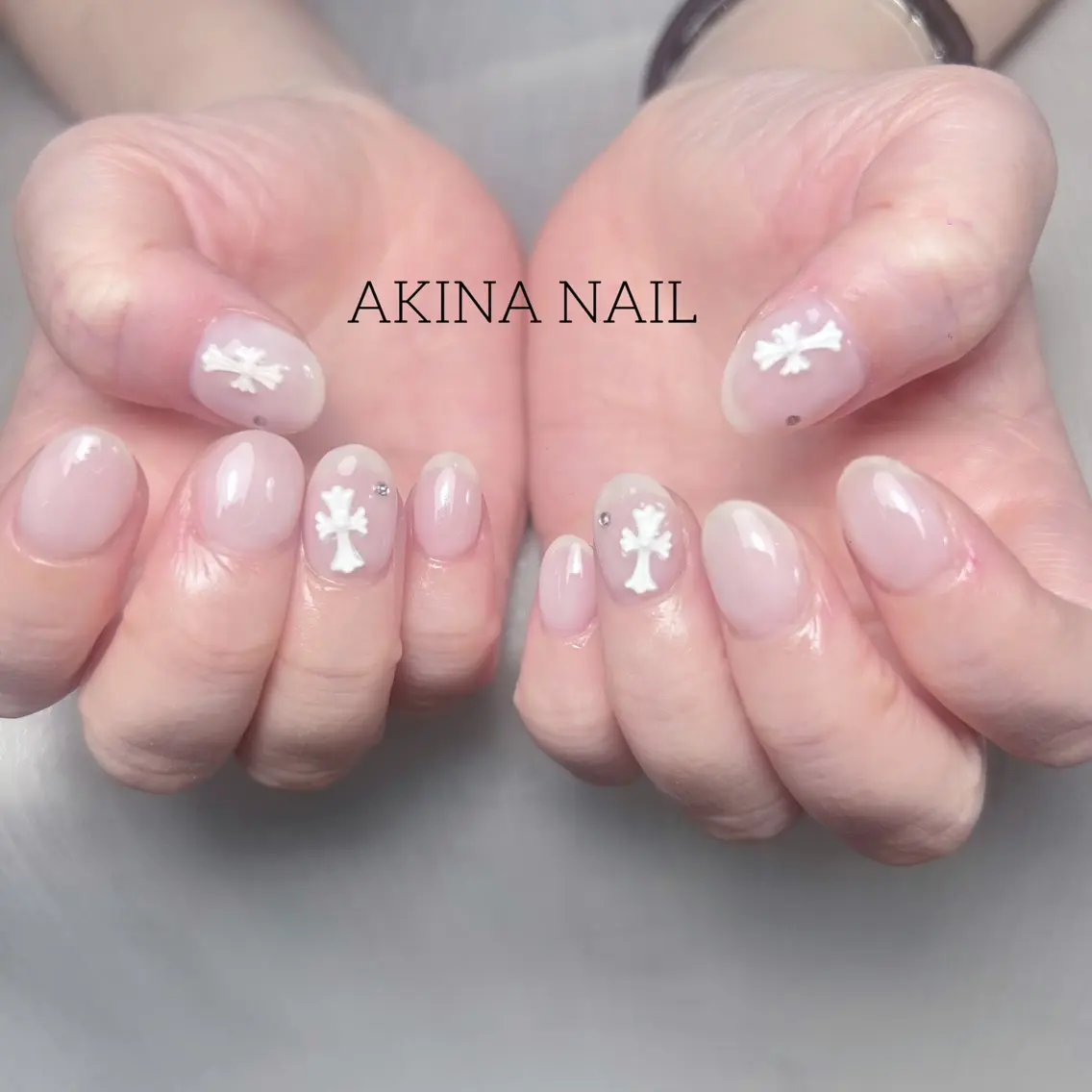 ショート 韓国風ヘア ハンドネイル Akina Nail 亀戸のネイルデザイン