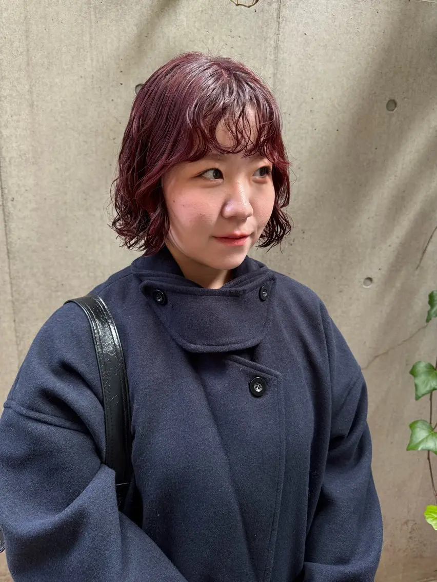 ミディアム パーマ カット パーマ 大橋 芽衣のヘアスタイル