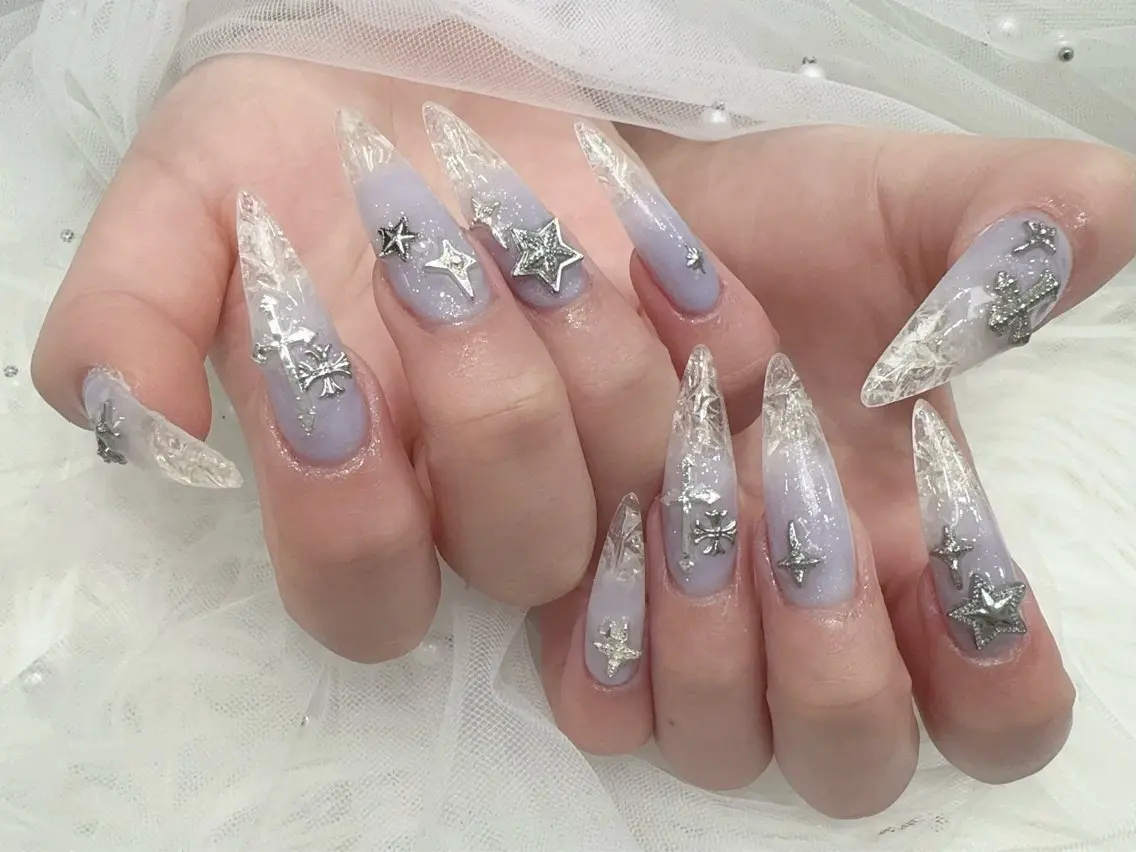 ネイル 長さ出し ガーリー 韓国ネイル ロングネイル 持ち込み ハンドネイル Nami nail salonのネイルデザイン