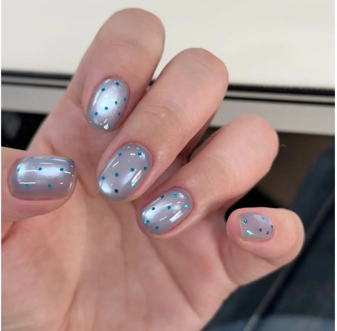 ネイル アートネイル オーロラネイル チークネイル フレンチネイル ガラスフレンチ 🎀🎀YooLi Nail Salonのネイルデザイン