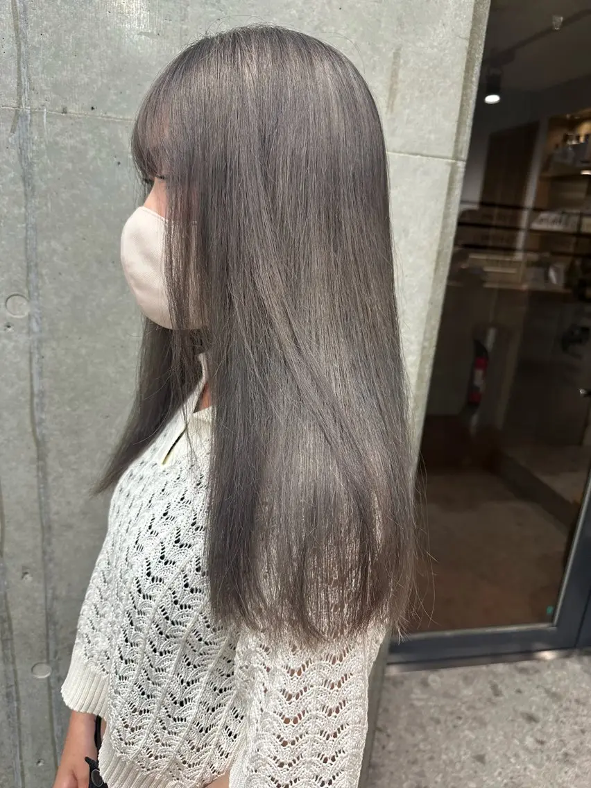 ミディアム ヘアカラー ︎🤎W color MIYU‎🤎のヘアスタイル