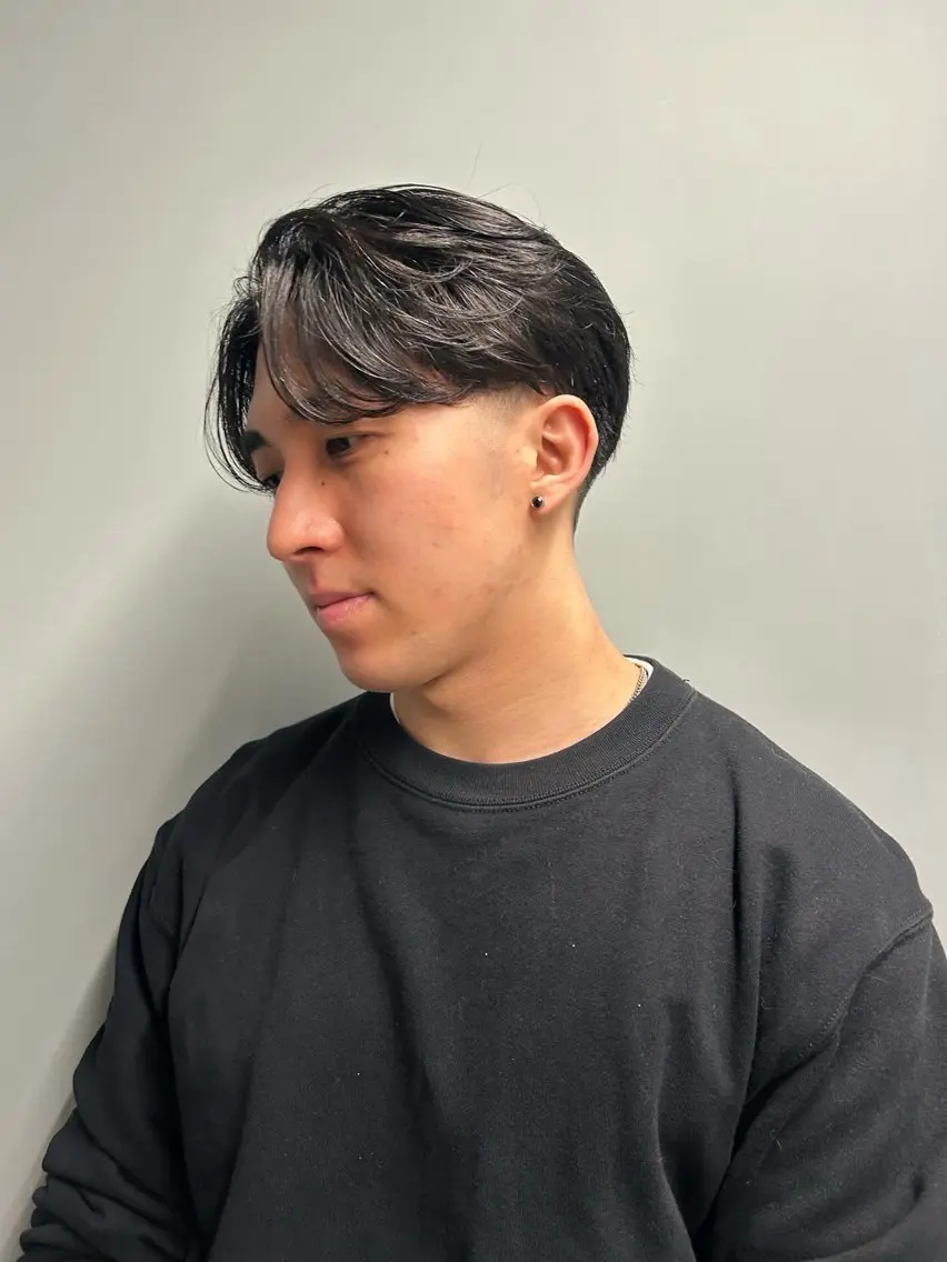 ショート パーマ メンズ センターパート カット パーマ メンズパーマ本町/ 心斎橋ナカムラヒロトのヘアスタイル