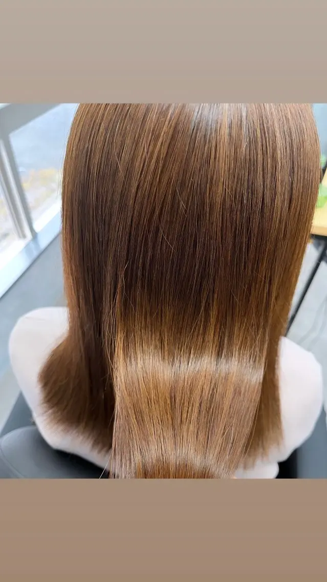 ミディアム カラー カット ヘアカラー 熊谷 有紗のヘアスタイル