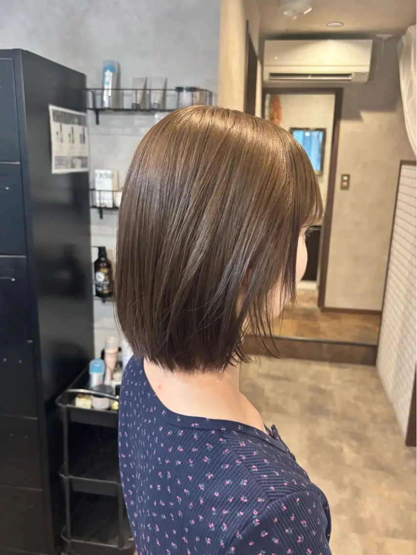 カラー ベージュカラー 透明感カラー ダブルカラー オリーブベージュ ヘアカラー silk🐶 ayaneのヘアスタイル