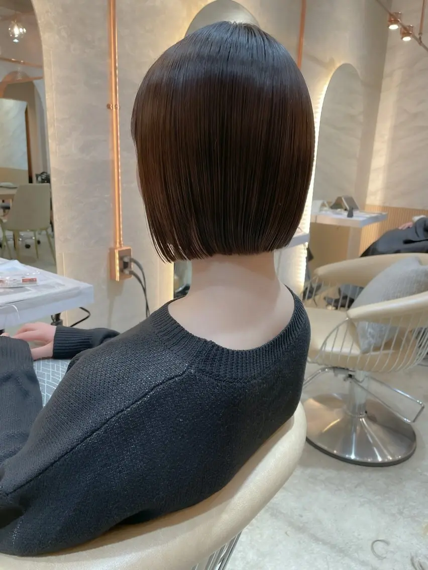 ショート カット ヘアカラー 縮毛矯正 トリートメント 🌹ボブ/髪質改善 韓国ヘア🌹澤口龍成のヘアスタイル