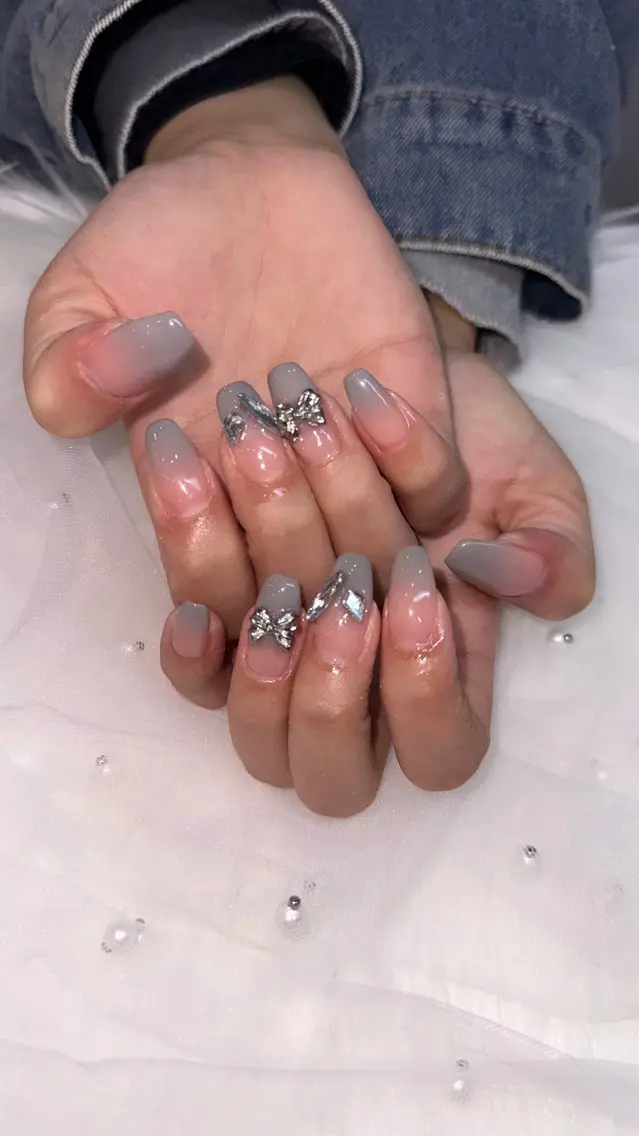 ネイル グラデーション スカルプネイル ワンホンネイル icy nail れいあのネイルデザイン