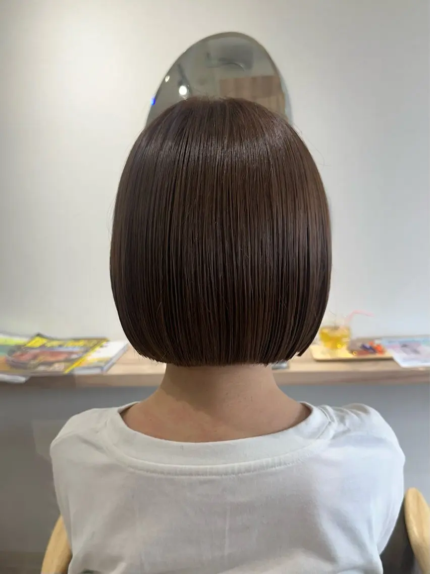カラー ベージュカラー 透明感カラー ボブ カット ヘアカラー トリートメント 🎀似合わせカット/ ボブ/佐瀬千枝🎀のヘアスタイル