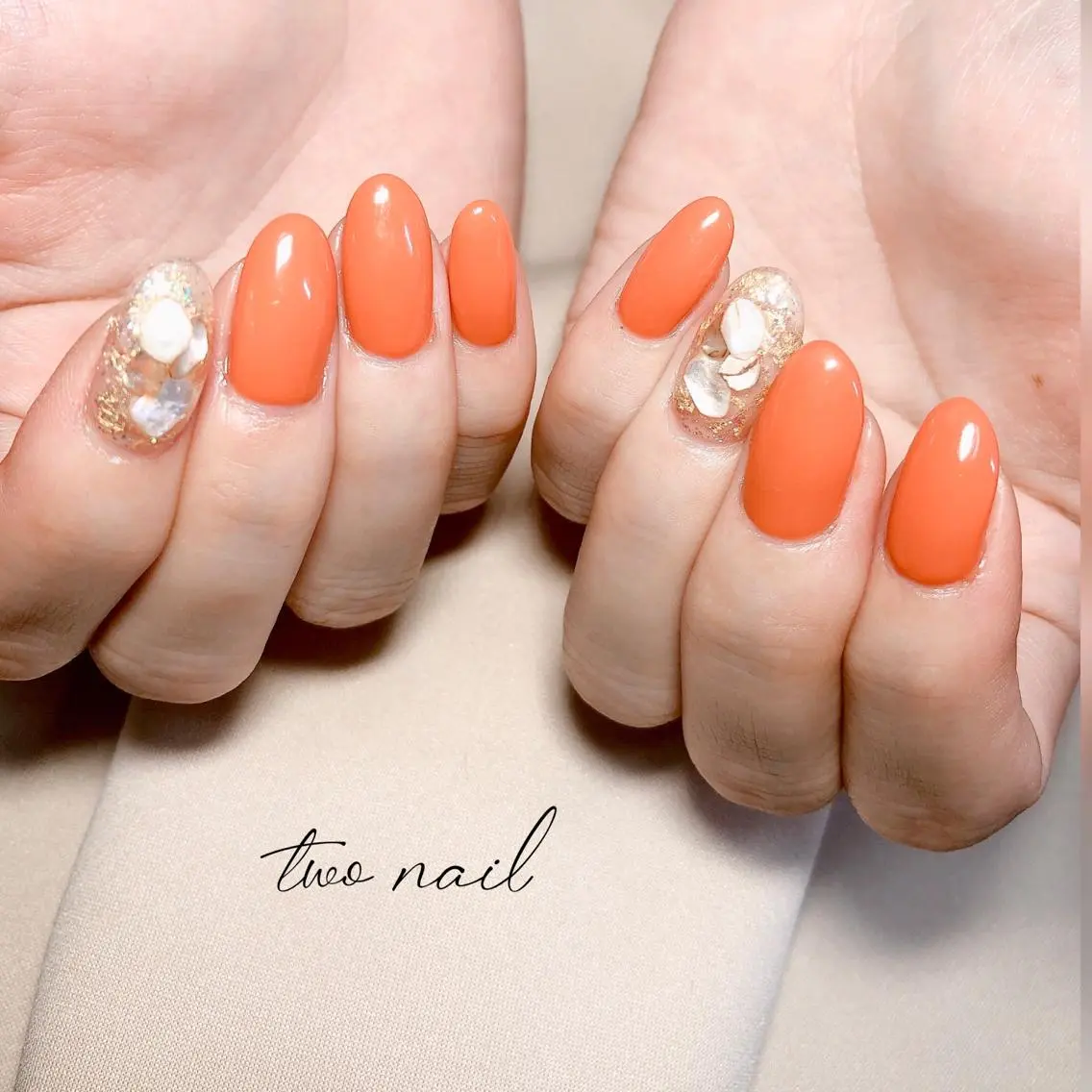 ネイル アートネイル フットネイル ハート ニュアンスネイル ホワイト two nailのネイルデザイン