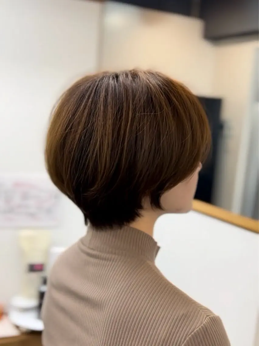 ショート カラー ショートボブ ボブ ショートヘア 表参道【髪質改善】 宮嶋勇太のヘアスタイル