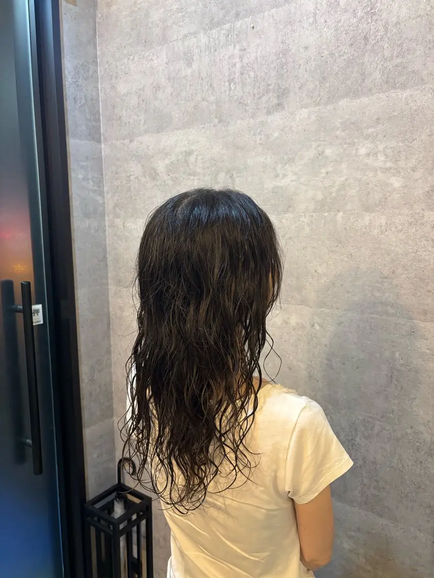 セミロング パーマ セミロングパーマ カット パーマ メンズ/ツイスパ/ フェード/中村太玖美のヘアスタイル