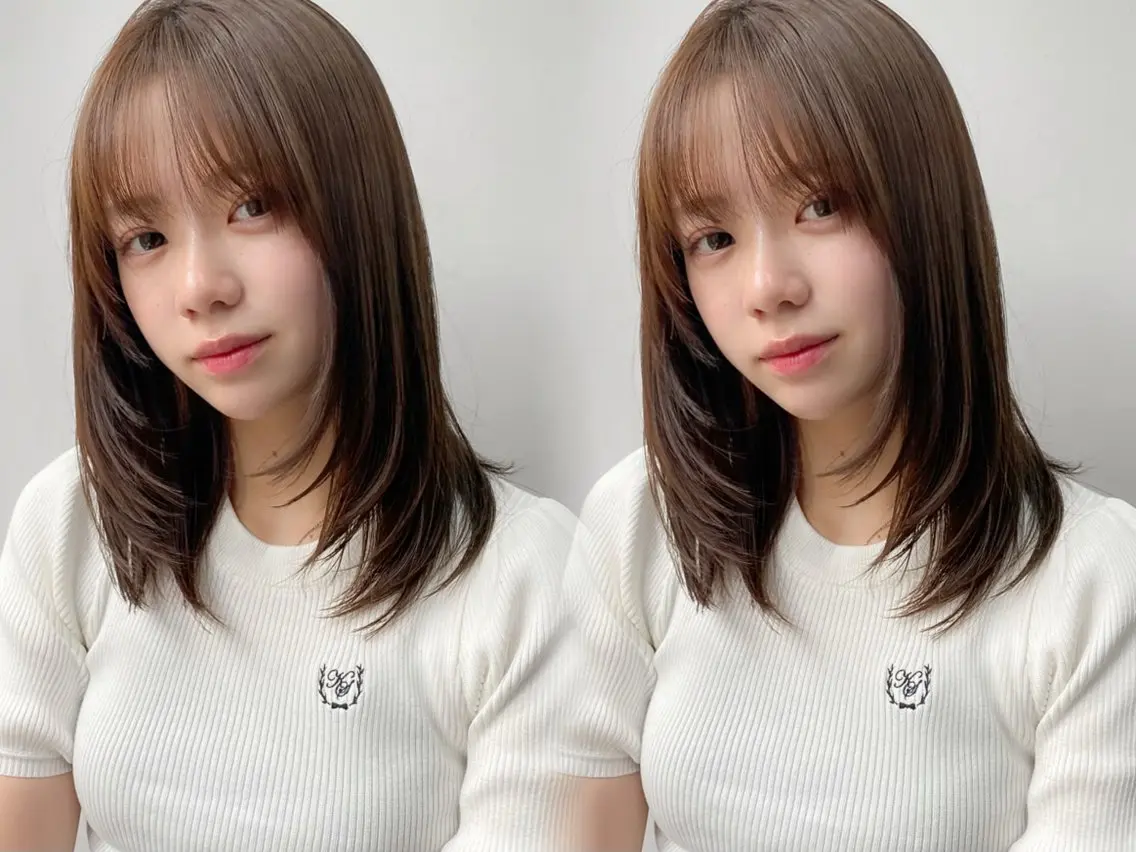 セミロング レイヤーカット カット ヘアカラー トリートメント レイヤー×髪質改善✨ 渋谷/佐藤侑哉のヘアスタイル