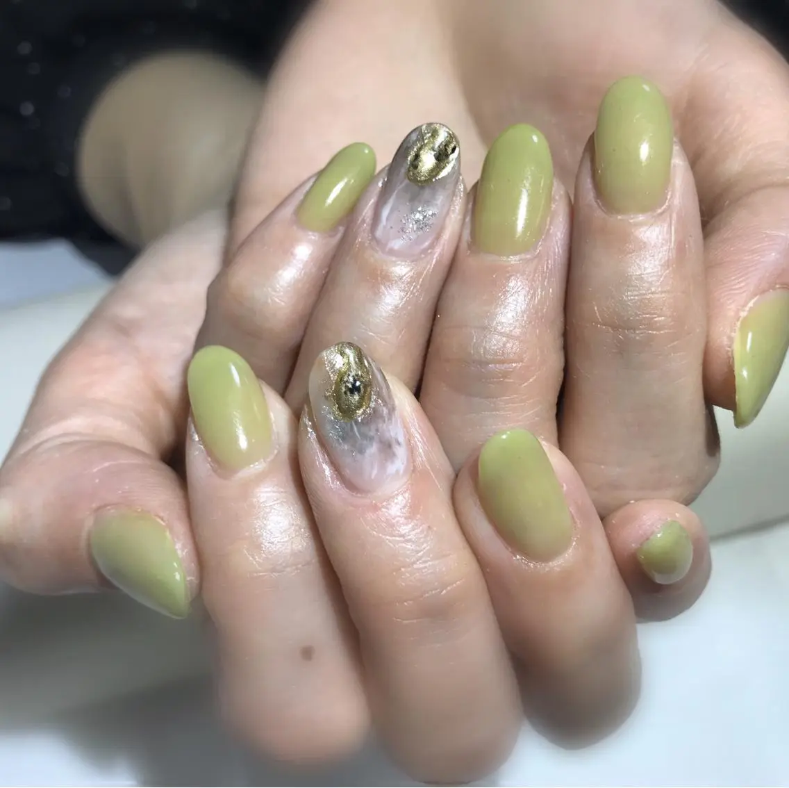 ネイル フットネイル ピスタチオネイル シンプルネイル 春ネイル 夏ネイル nail fufla ♡yamane♡のネイルデザイン