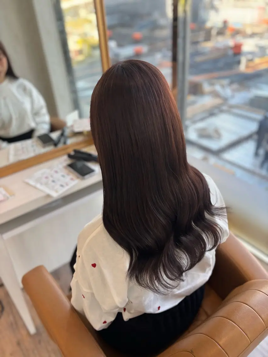 ロング カラー ヘアカラー トリートメント yui🥀/ボブ /ブリーチなしカラーのヘアスタイル