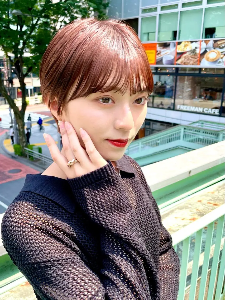 ショート カット ヘアカラー 骨格診断で絶対可愛い ✨丸みショート✨凌弥のヘアスタイル