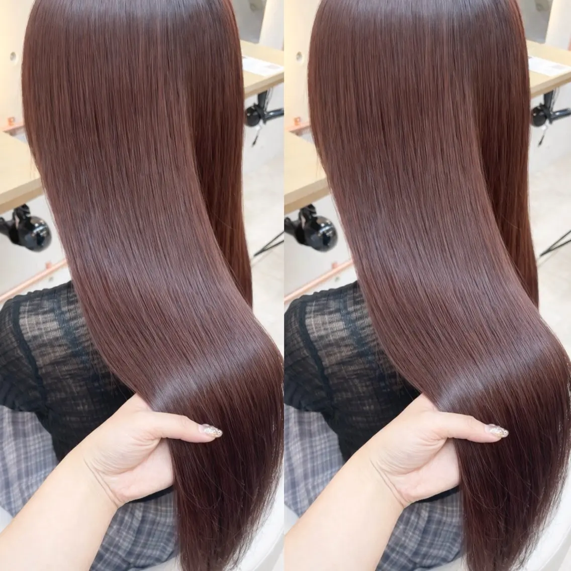 ロング カラー カット ヘアカラー トリートメント ハイトーン🎀 暖色系カラー🎀愛美のヘアスタイル