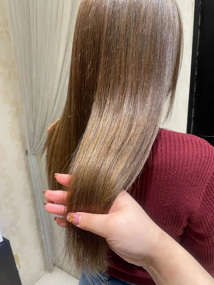 ロング カラー ヘアカラー トリートメント 💞暖色カラー 💞risaのヘアスタイル