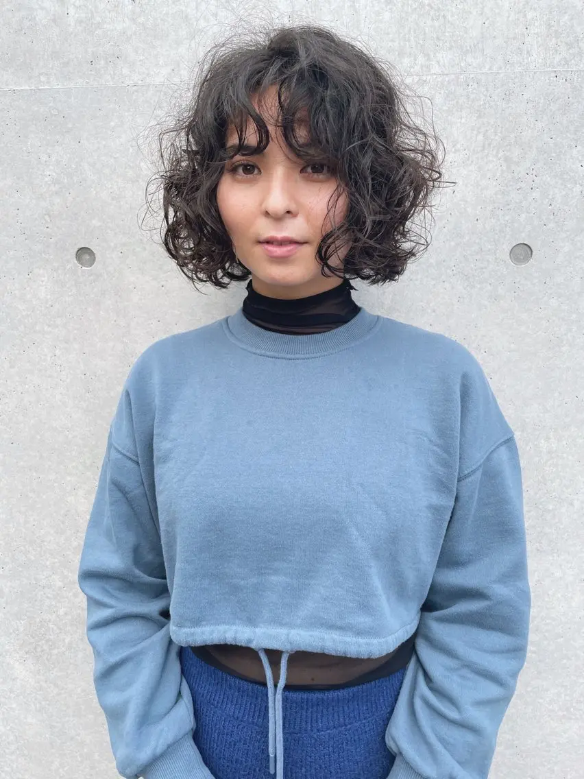 ミディアム パーマ ミディアムパーマ カット パーマ トリートメント センスをお届けします 大谷将生infpのヘアスタイル