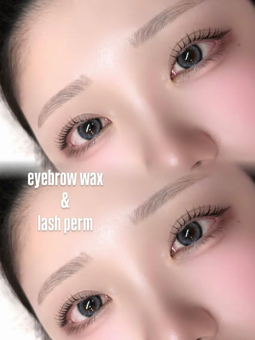 🐰No.3🐰【上下set menu】上下パリジェンヌorラッシュリフト+美眉アイブロウwax🕯.*(間引き込み)の写真