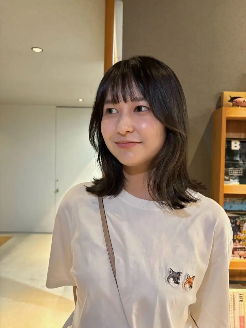 ミディアム 韓国風ヘア カット cocoro /レイヤーカットのヘアスタイル