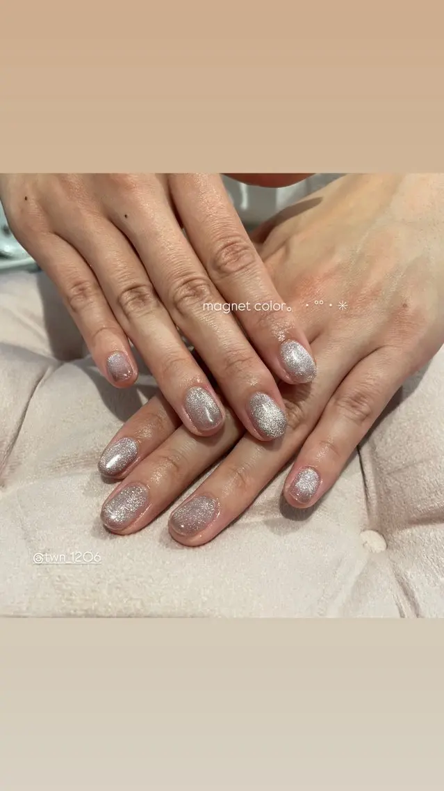 ネイル マグネットネイル マグネットワンカラー ワンカラーネイル petit luxe 🎀narumiのネイルデザイン