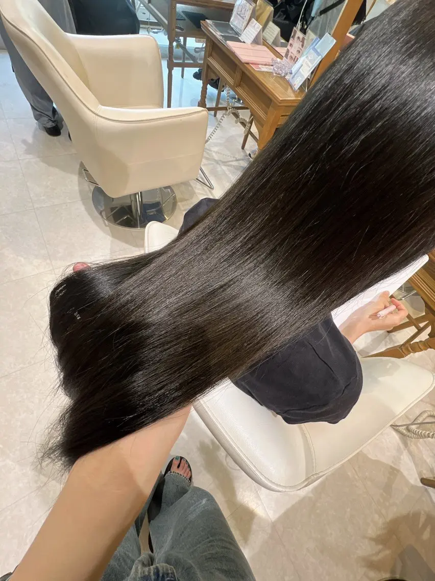 ロング カラー 透明感カラー 橋本 天愛のヘアスタイル