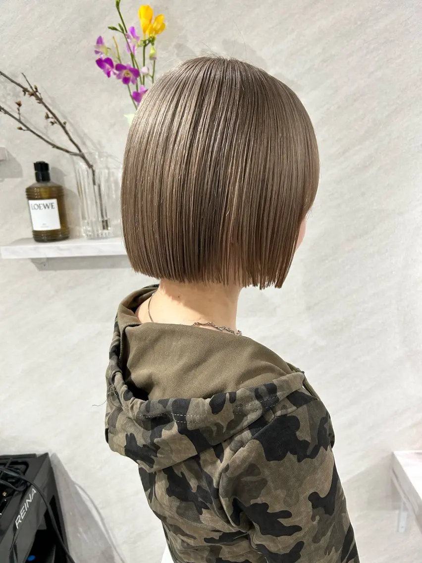 ショート カラー ヘアカラー トリートメント 髪質改善will hairdesignのヘアスタイル