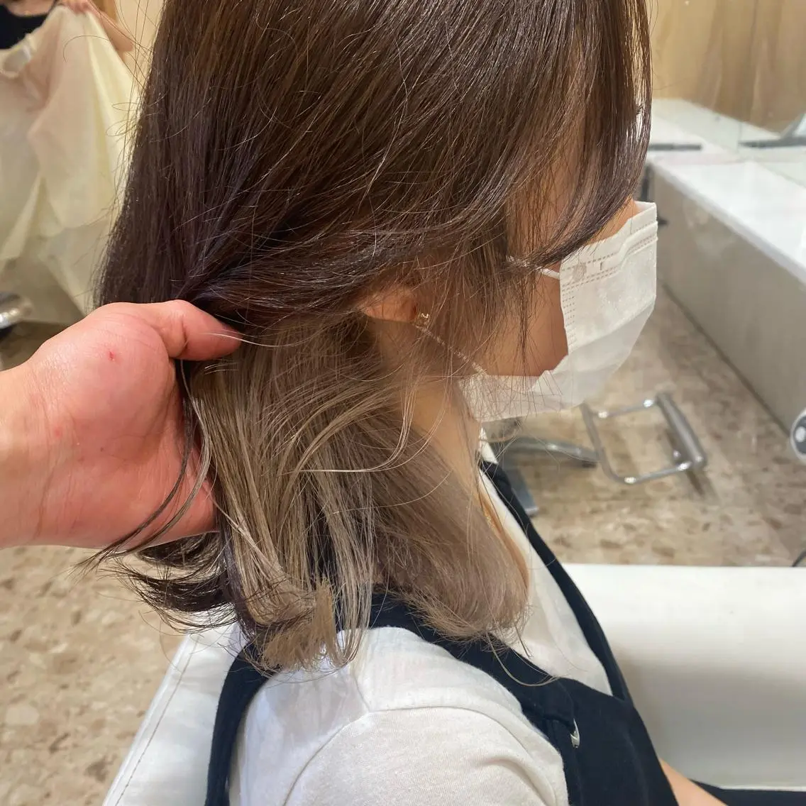 ミディアム カラー ヘアアレンジ 🌿レイヤー/ブリー チ/🌿JINのヘアスタイル