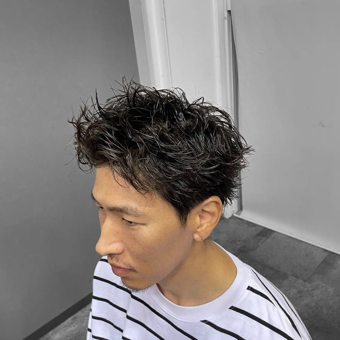 ショート パーマ メンズ メンズパーマ スパイキーショート ショートヘア カット パーマ 平井 芳琉のヘアスタイル