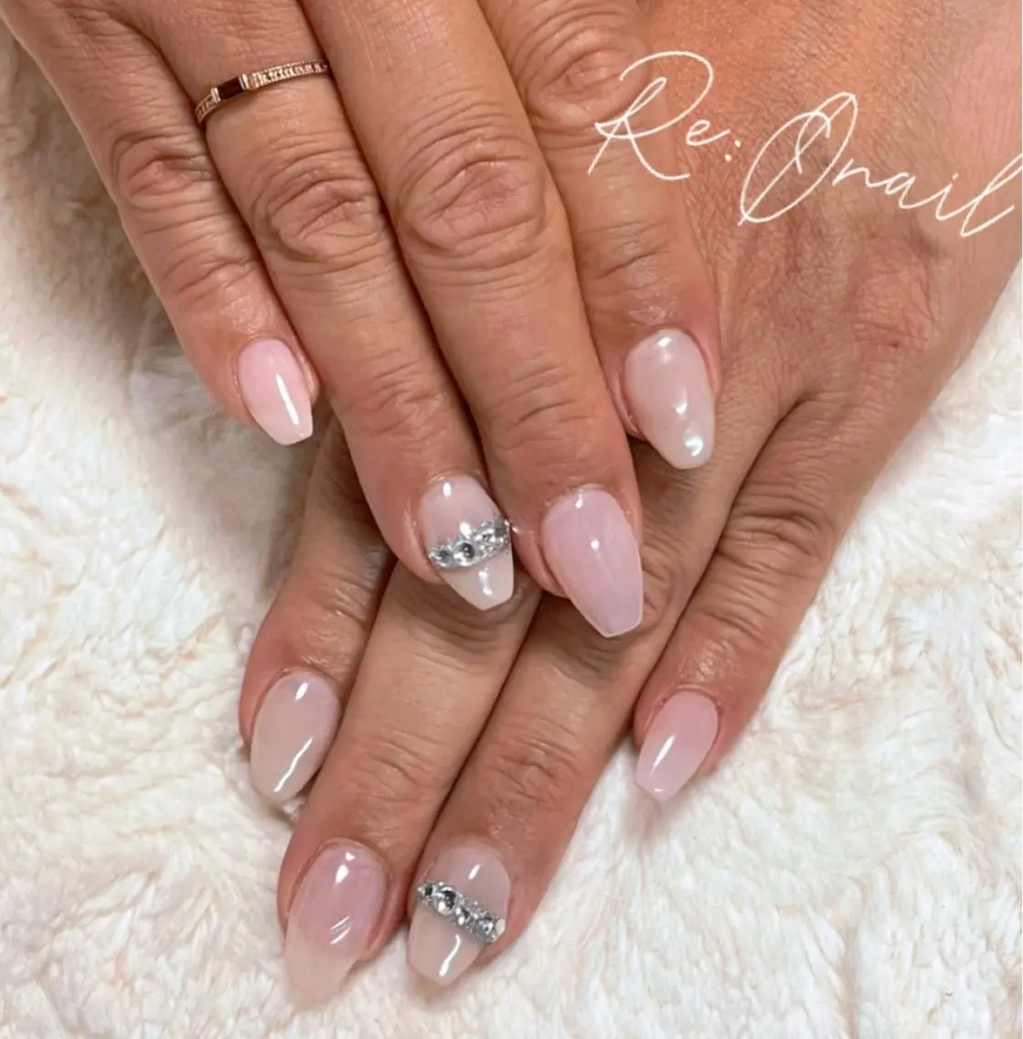 ネイル シンプルネイル ハンドネイル Re:Ø nail 🩵TSUJIのネイルデザイン
