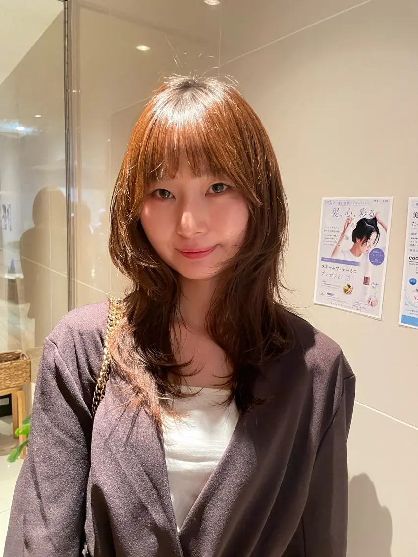 ロング レイヤーカット カット レイヤー/縮毛矯正 🪄chihiroのヘアスタイル