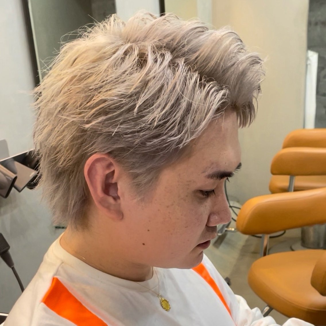 カラー パーマ メンズ メンズパーマ カット ヘアカラー トリートメント 角田 凌のヘアスタイル