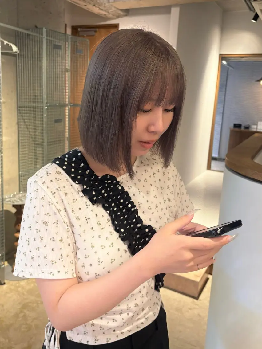 ショート カラー グレージュ ラベンダーカラー ラベンダーグレージュ ラベンダーグレー ヘアカラー 名駅/透明感カラー /masaki⠀のヘアスタイル