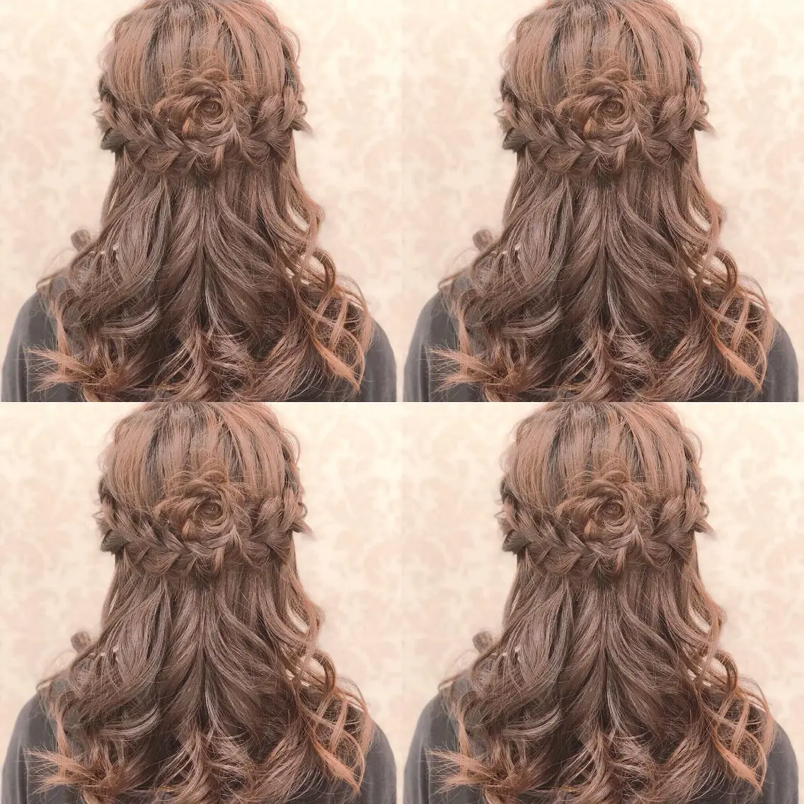 ミディアム ヘアアレンジ ハーフアップ ヘアセット 🌷MAYU 🌷のヘアスタイル