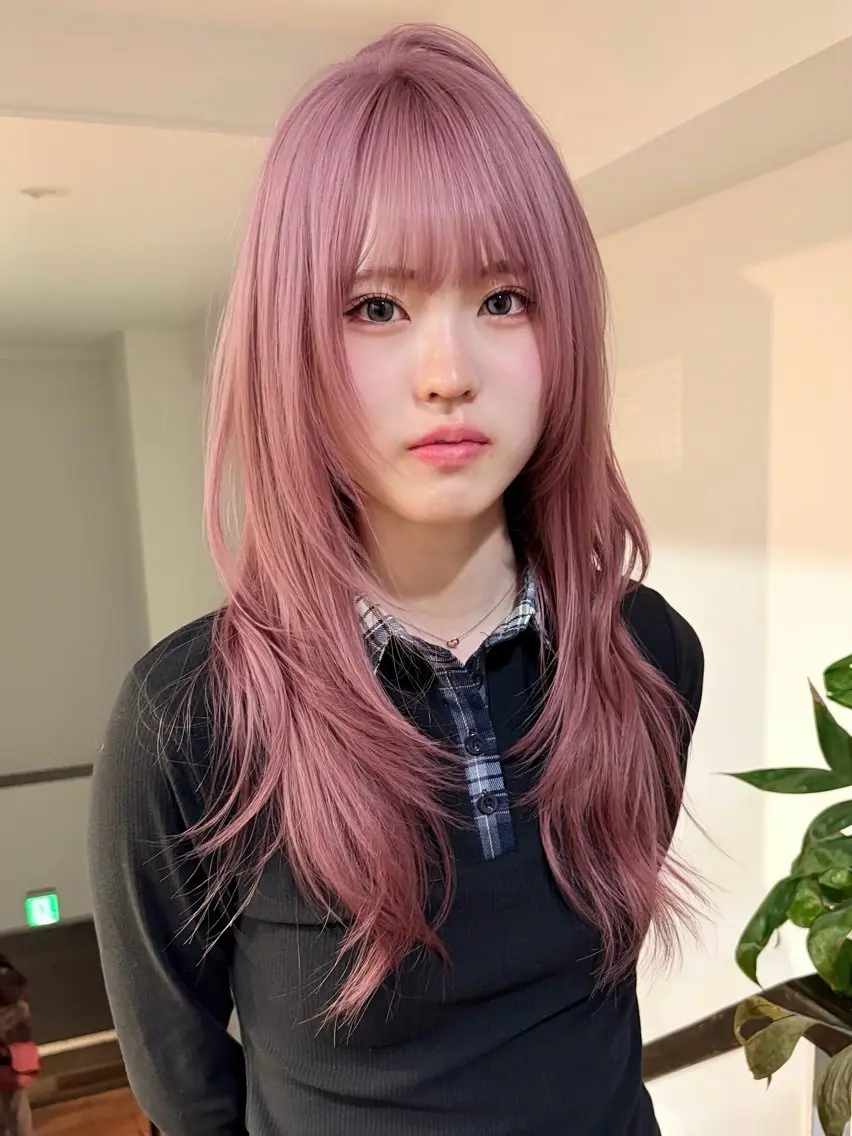 ロング カラー ヘアカラー トリートメント 失敗しないハイトーン ミルクティーベージュのヘアスタイル