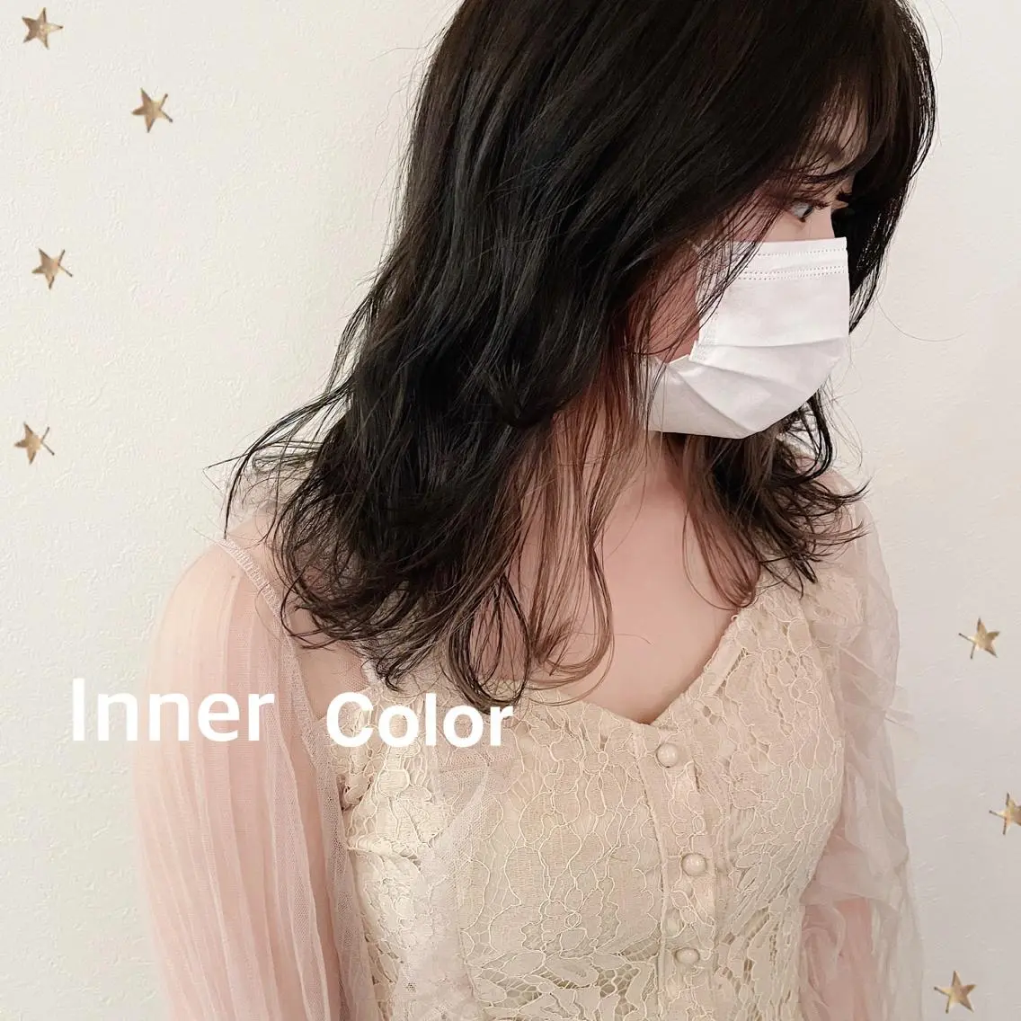ミディアム カラー カット ヘアカラー 市川 千夏のヘアスタイル