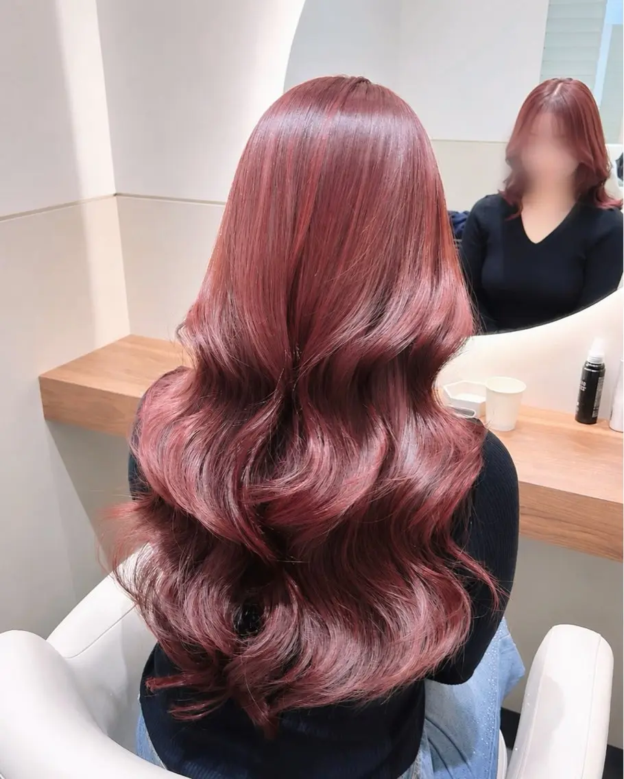 カラー レッドカラー ヘアカラー 透明感カラー🪽┊︎ Honoka🎀のヘアスタイル