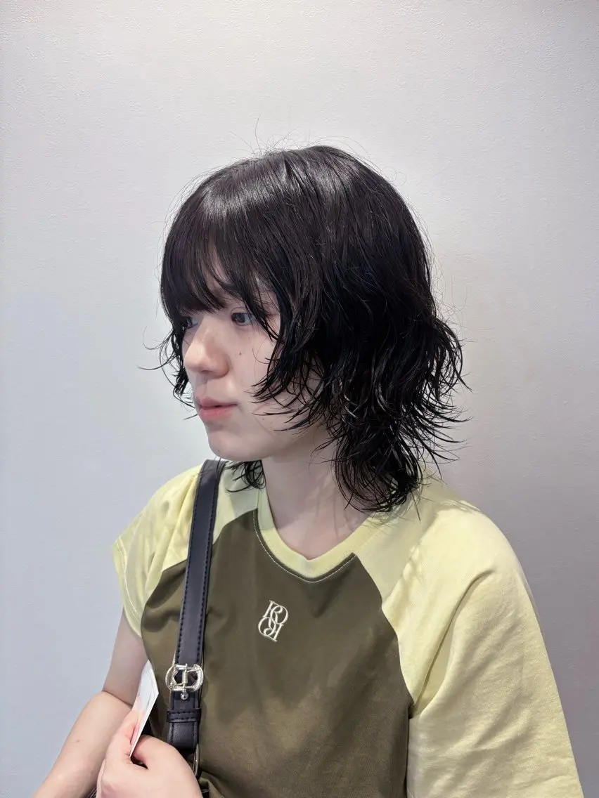 ショート パーマ デジタルパーマ ストレートパーマ カット パーマ トリートメント パーマ/レイヤー かどたはるなのヘアスタイル