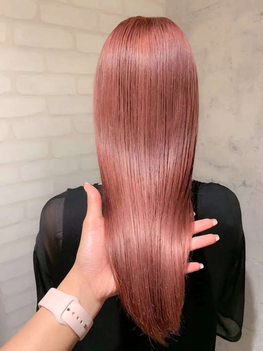 セミロング カラー ベージュカラー ピンクカラー ピンクベージュ 🎀レイヤー・艶カラ ー🎀YUMEKAのヘアスタイル