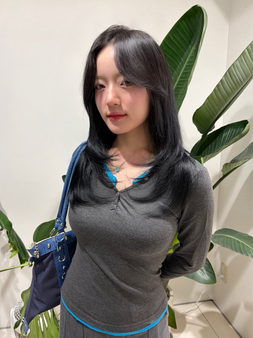 セミロング カラー ヘアカラー 透明感/ブリーチカラ ー🦋Rico🦋のヘアスタイル