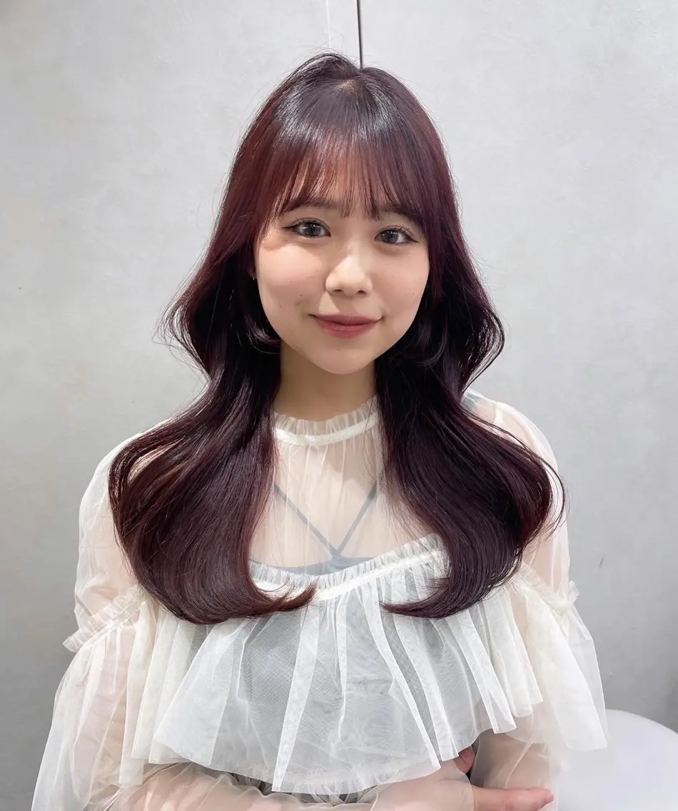 セミロング カラー カット トリートメント ヘッドスパ ヘアセット 韓国ヘア/レイヤー Londエレンのヘアスタイル