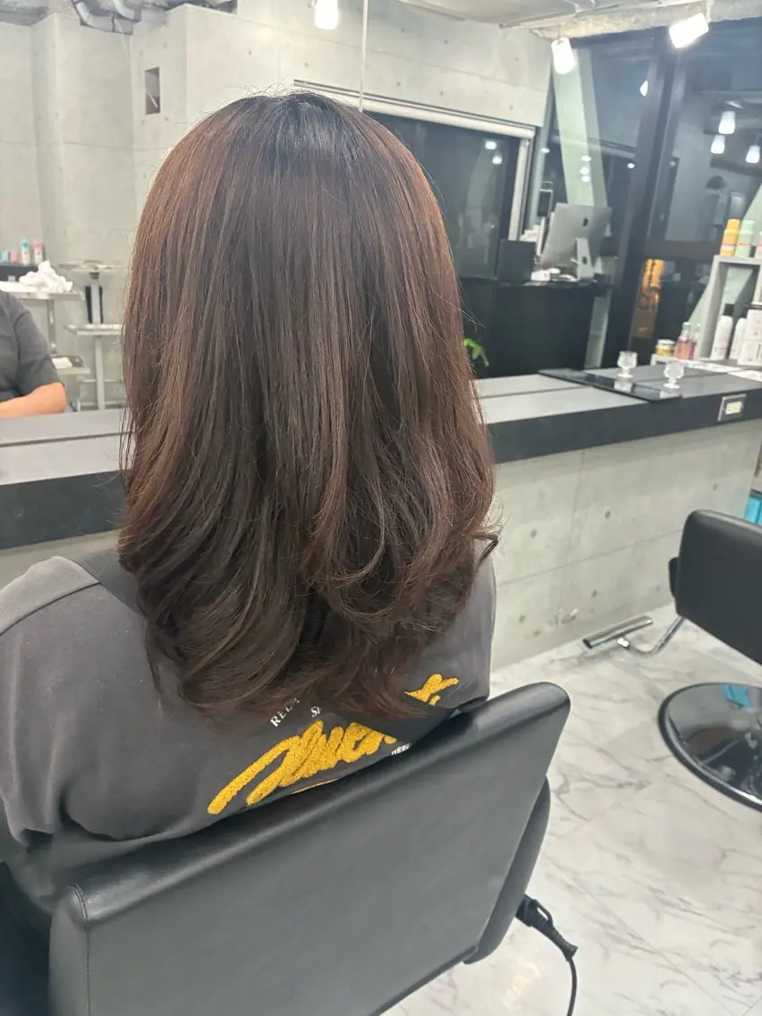セミロング カラー カット ヘアカラー トリートメント Endearing 🌟銀座のヘアスタイル