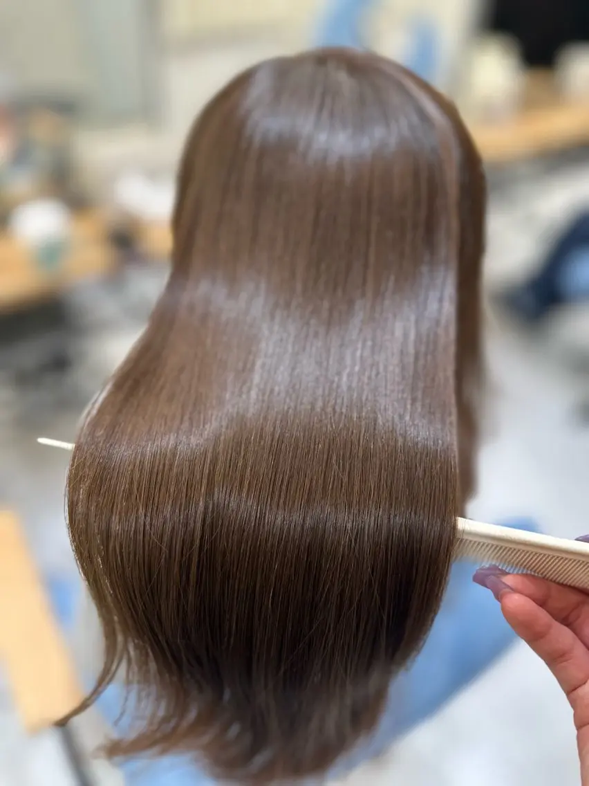 ロング カラー 髪質改善🩵縮毛矯正 代々木/木下のヘアスタイル