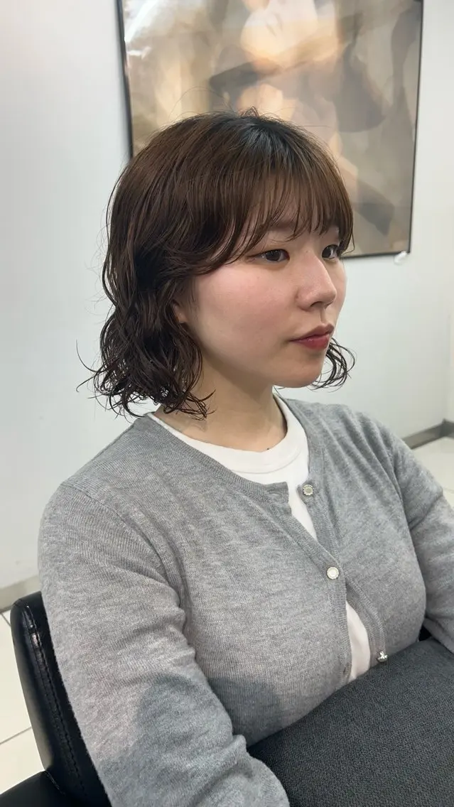 当日予約🙆🏻‍♀️期間限定【カット+ケアデジタルパーマ12980】12:00~20:00ご予約可！鎖骨下+1000円の写真