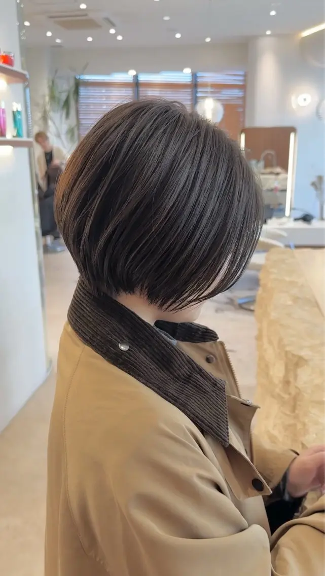 ショート カラー 切りっぱなしボブ ショートボブ ボブレイヤー ショートレイヤー ハイトーンカラー カット ヘアカラー 縮毛矯正 トリートメント 田中航平/渋谷ボブ/ レイヤーボブのヘアスタイル