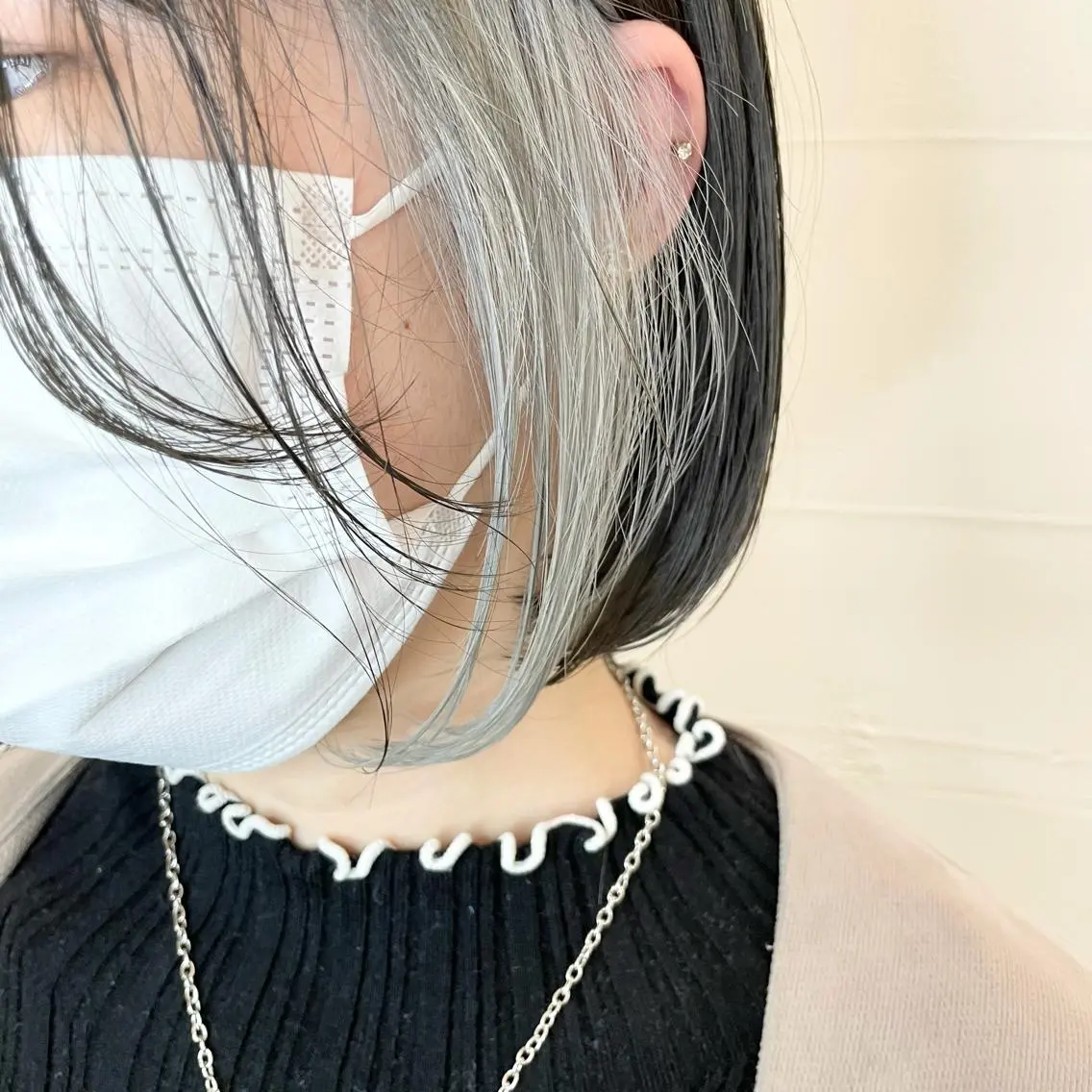 ショート カラー アディクシーカラー バレイヤージュ ブリーチ ケアブリーチ 透明感カラー ヘアカラー 水戸/ブリーチカラー ♠️♠️會澤遼真のヘアスタイル