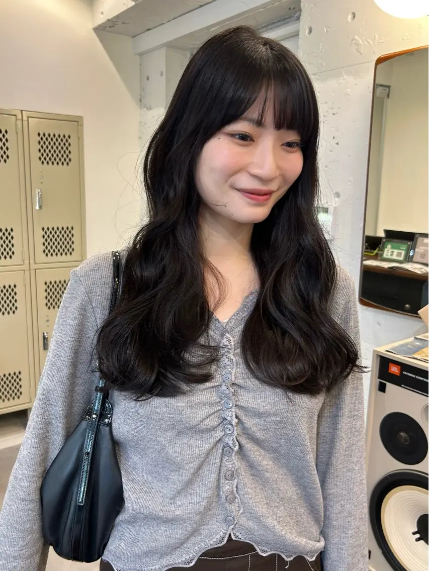 ロング カラー 透明感カラー ロング カット ヘアカラー トリートメント 天神大名/レイヤー /ヘルシーヘアのヘアスタイル